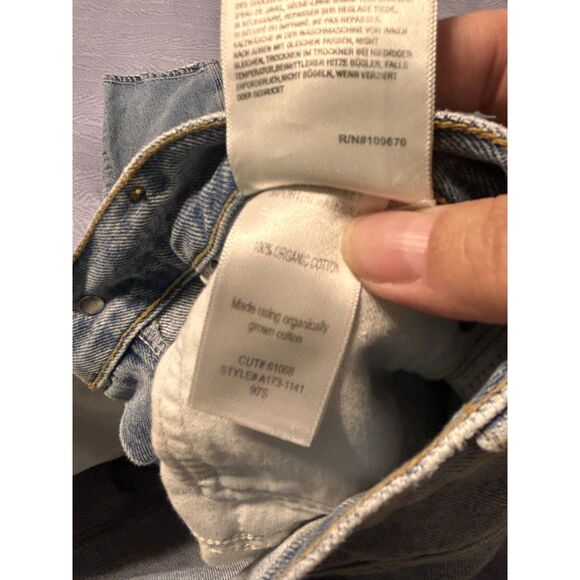 Agolde 90s Crop Jeans Echo Blue High Rise Denim Light Wash 27 - Picture 5 of 9